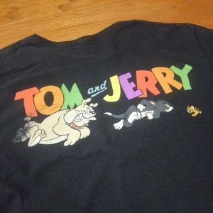 🐈 🐀 Tom and Jerry Shirt 🔥 Large 📺 Cartoon TV Classic Cat 😺 & Mouse 🐀 😊
